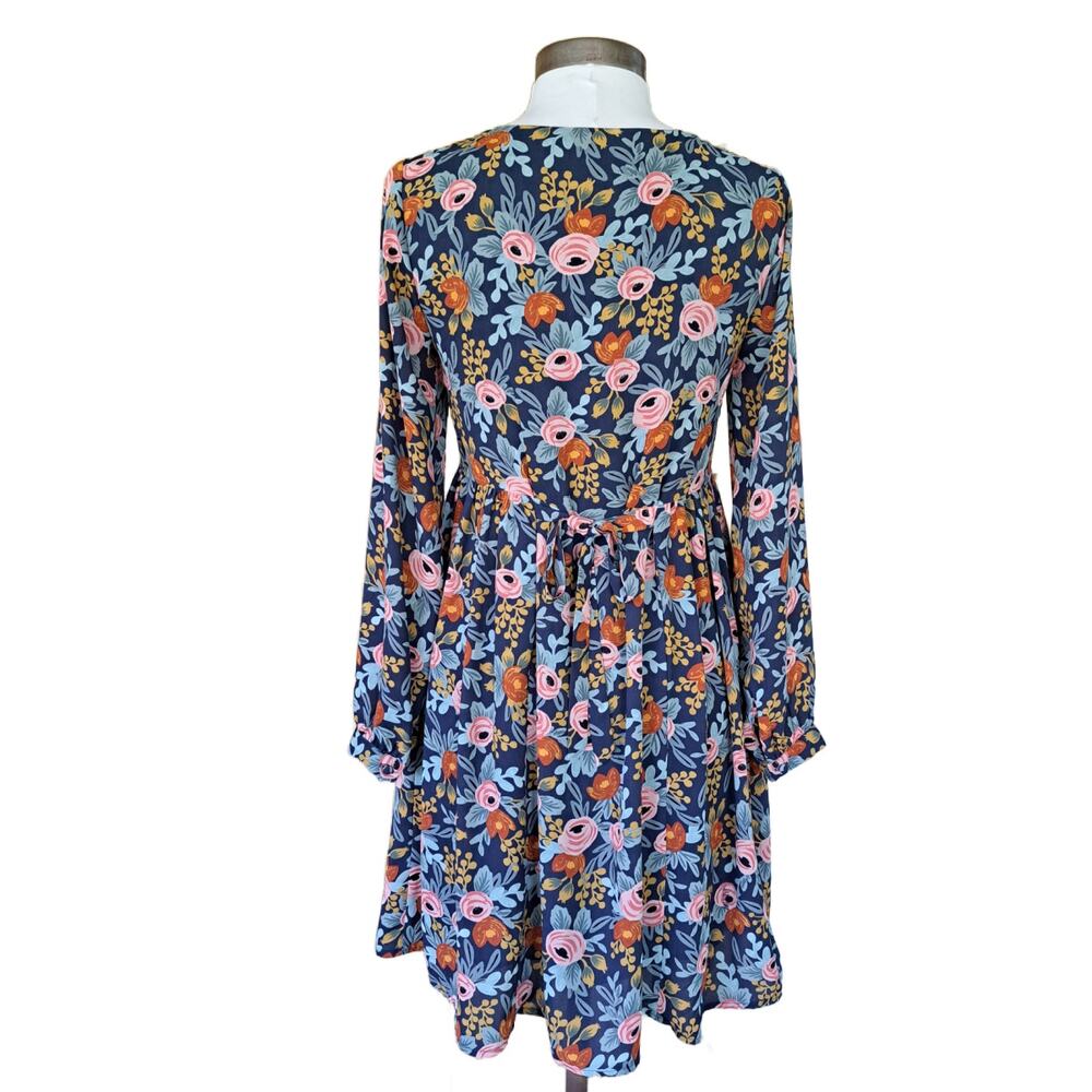 Anthropologie Rifle Paper Co. Efflorescence Floral Swing Dress XS - Picture 4 of 11